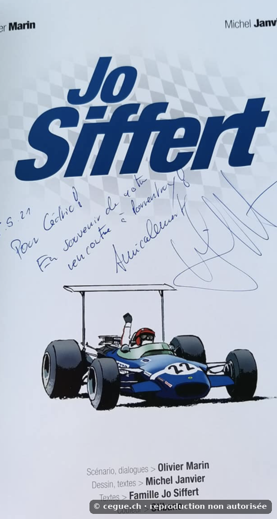 Dédicace et illustration consacrées à Jo Siffert