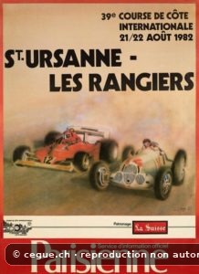 Affiche historique de la Course St-Ursanne Les Rangiers en 1982