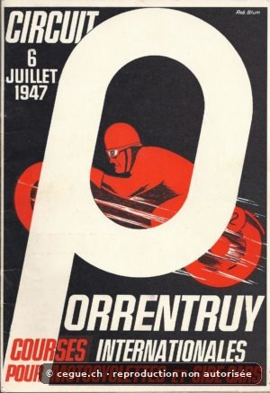 Programme du Circuit de Porrentruy du 6 juillet 1947