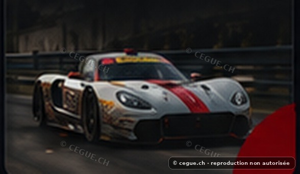 Voiture de course sur circuit